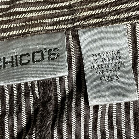 Chico's Pinstripe Stretchy Jacket - Picture 10 of 11